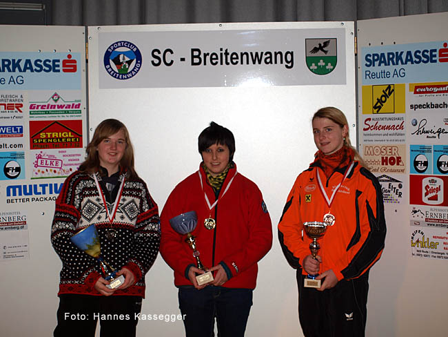 Rang 1: Adler Lisa , Rang 2: Mrkl Iris , Rang 3: Gasteiger Christina 